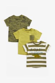 Mothercare Roar Dinosaur T-Shirts - 3 Pack