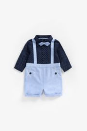 Mothercare Shorts, Shirt And Bow Tie Romper