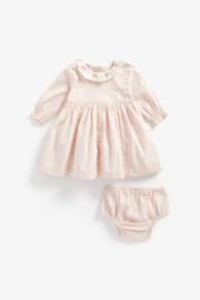 Mothercare Pink Dress And Knickers Set