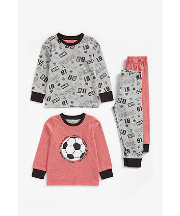 Mothercare Football Pyjamas - 2 Pack