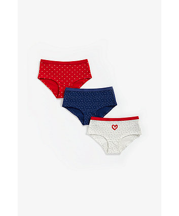 Mothercare Love Hipster Briefs - 3 Pack