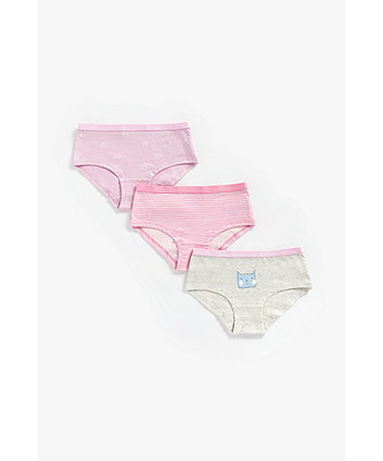 Mothercare Cat Hipster Briefs - 3 Pack