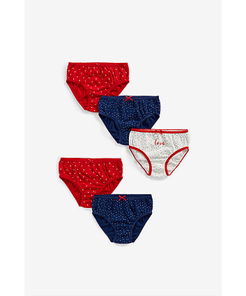 Mothercare Love Briefs - 5 Pack