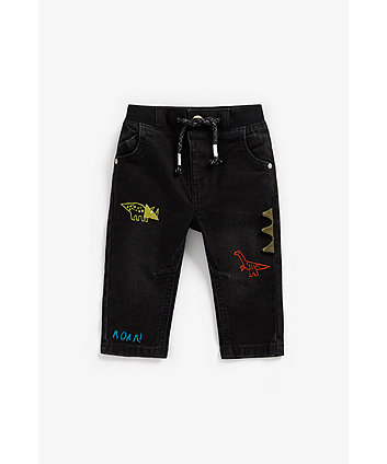 Mothercare Black Dino Jeans