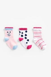 Mothercare Dalmatian Dog Socks With Slip-Resist Soles - 3 Pack