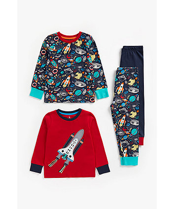Mothercare Space Pyjamas - 2 Pack