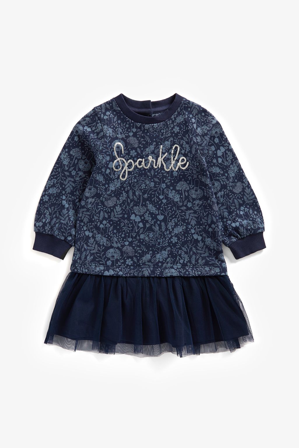 rochie bleumarin strălucitoare cu aspect 2 în 1